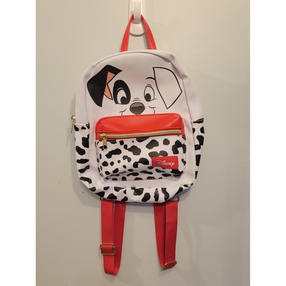 Disney Classics 101 Dalmatians Mini Backpack Puppy White Black Red Bag